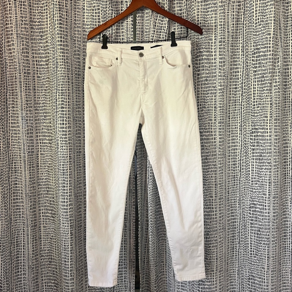 White Banana Republic Mid Rise Skinny Denim Jeans